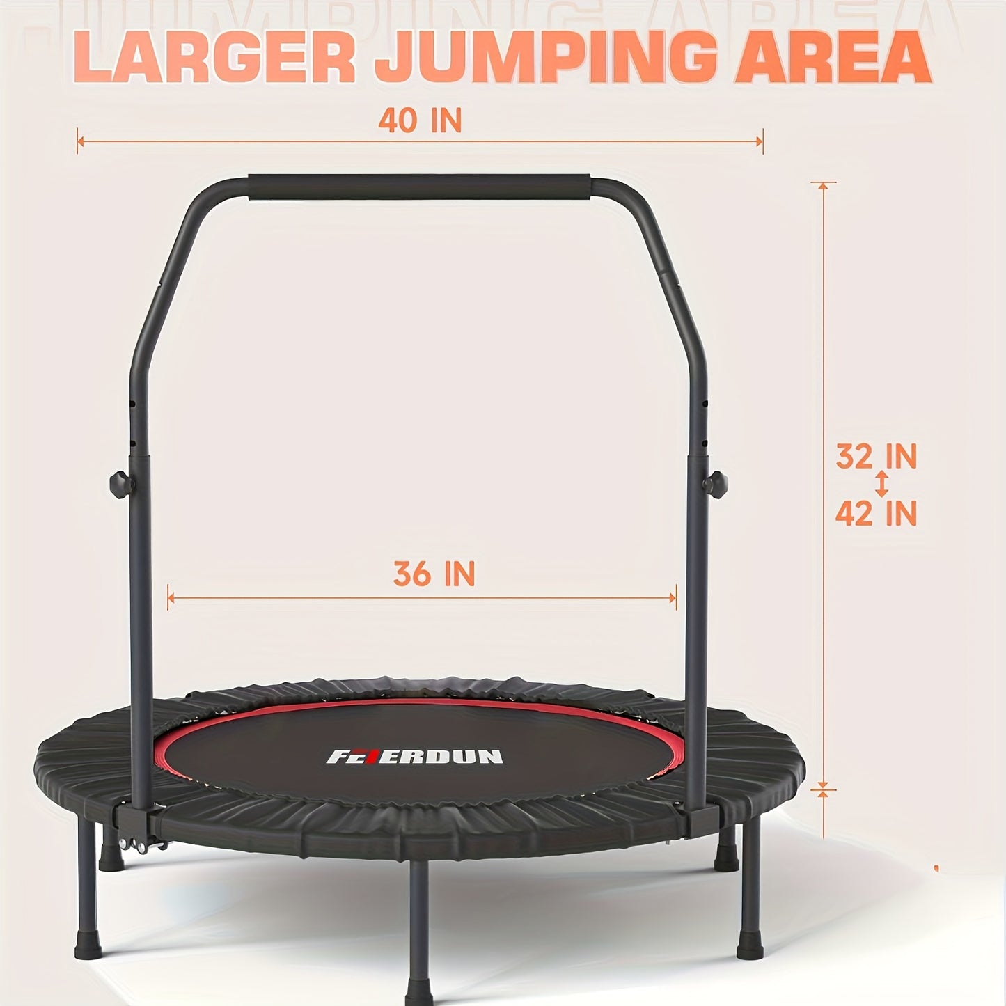 Trampoline With Safety Handle