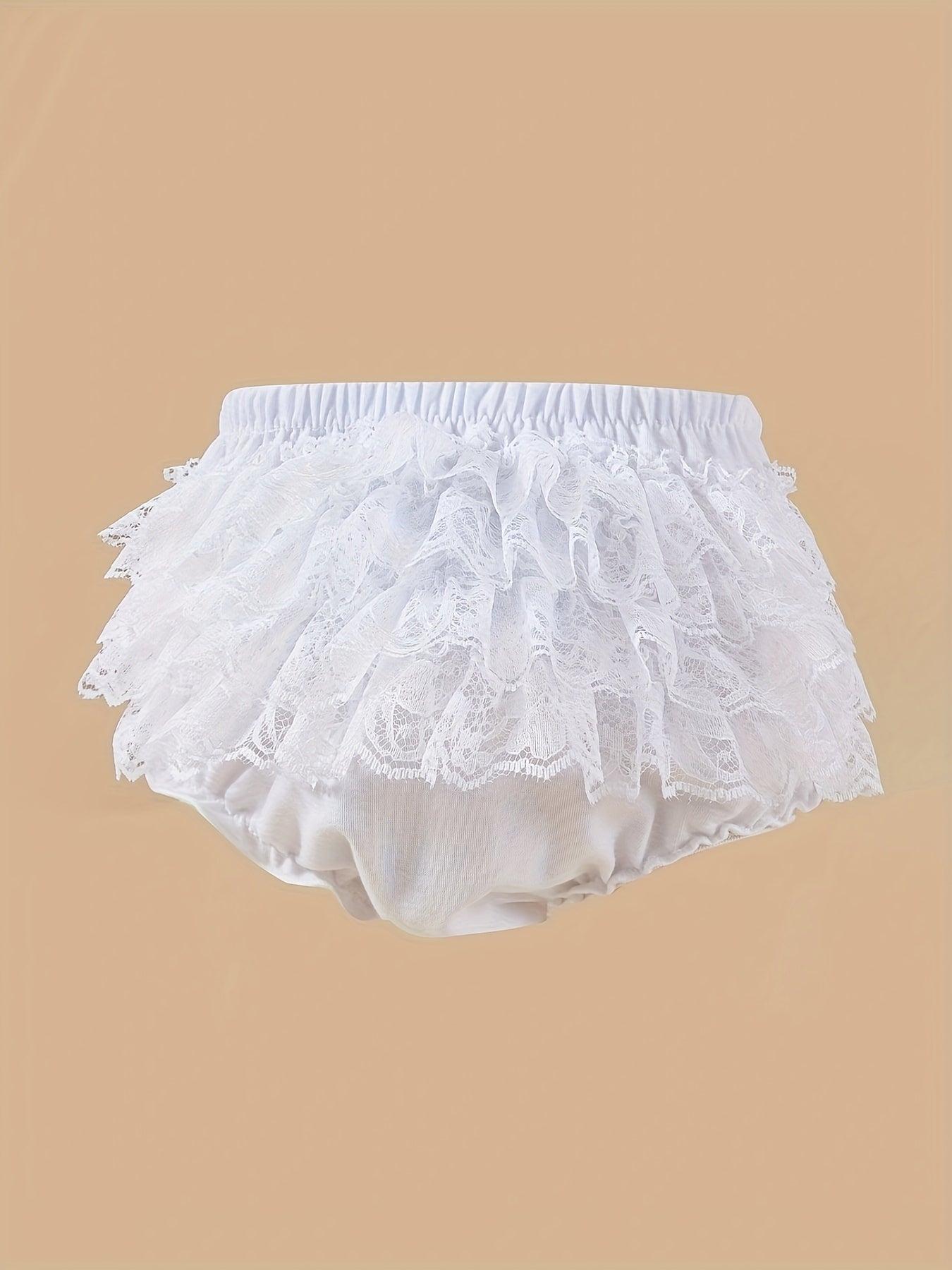 Solid Color Children's Lace Shorts