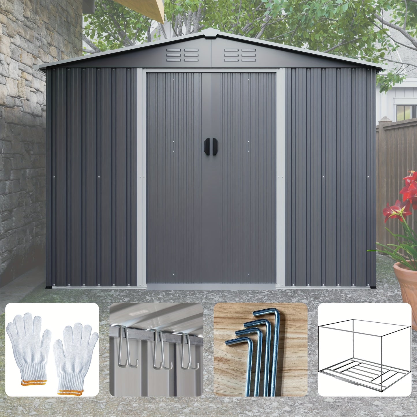 Outdoor Tool Storage Shed