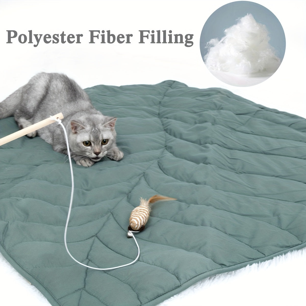 Green Leaves Shaped Pet Blanket