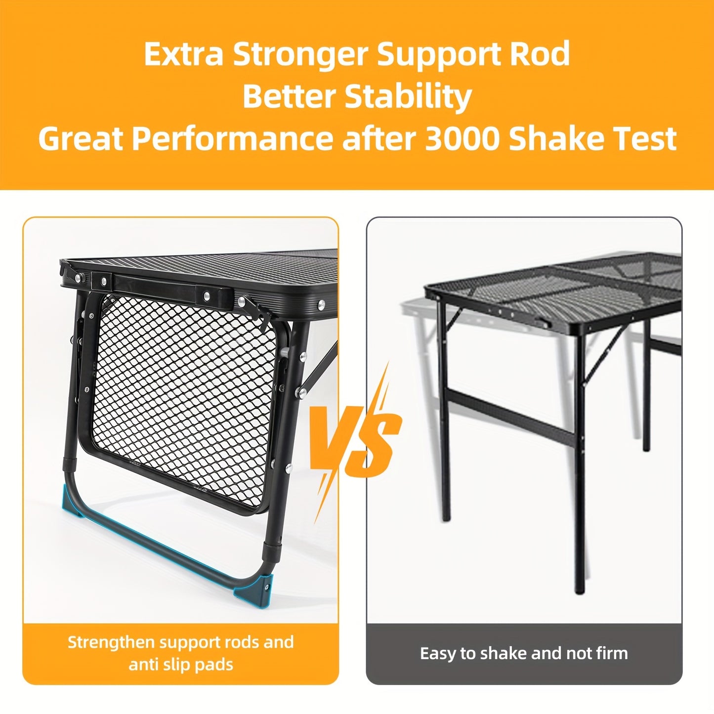 2 Wing Panels Folding Table