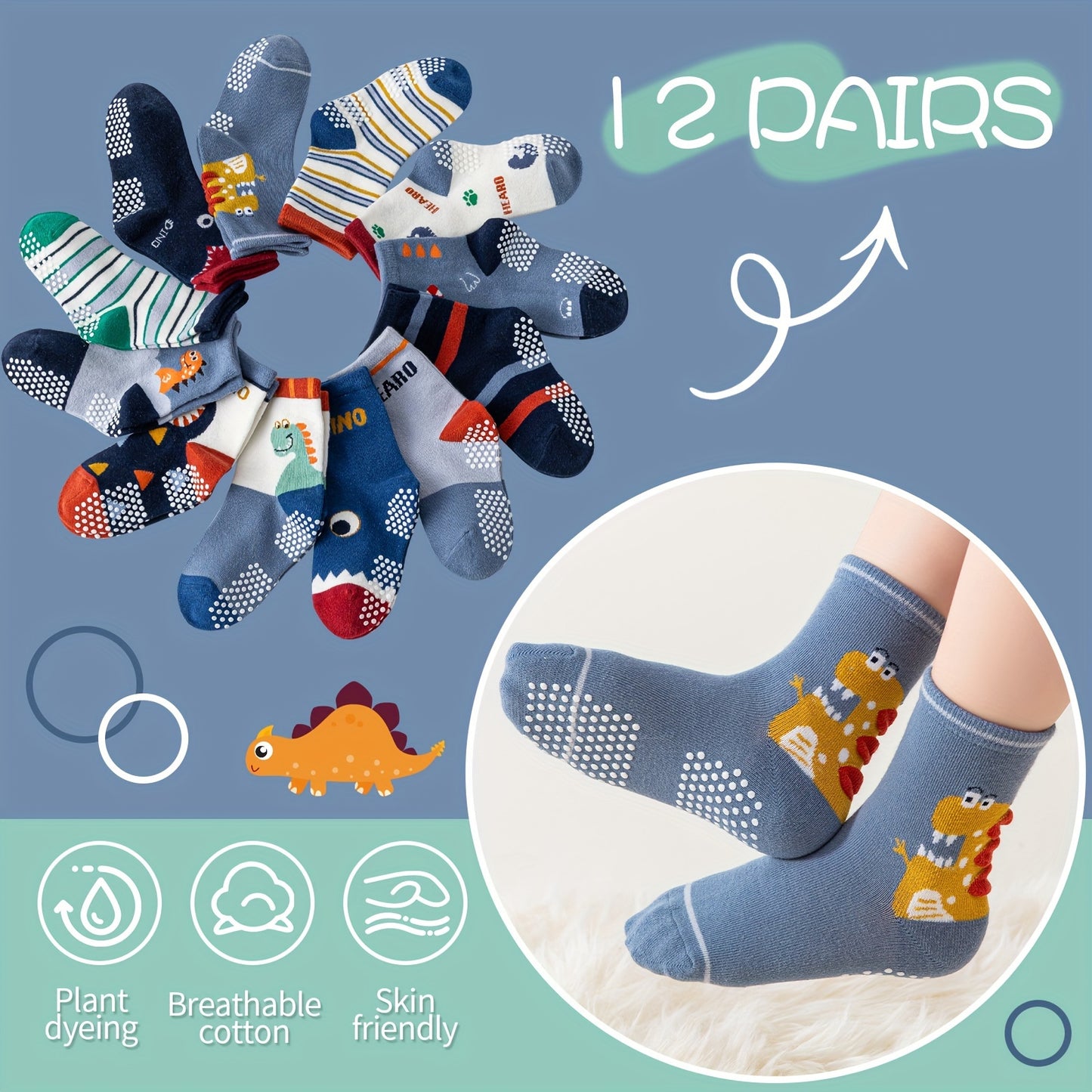 Baby Boys Grips Sock