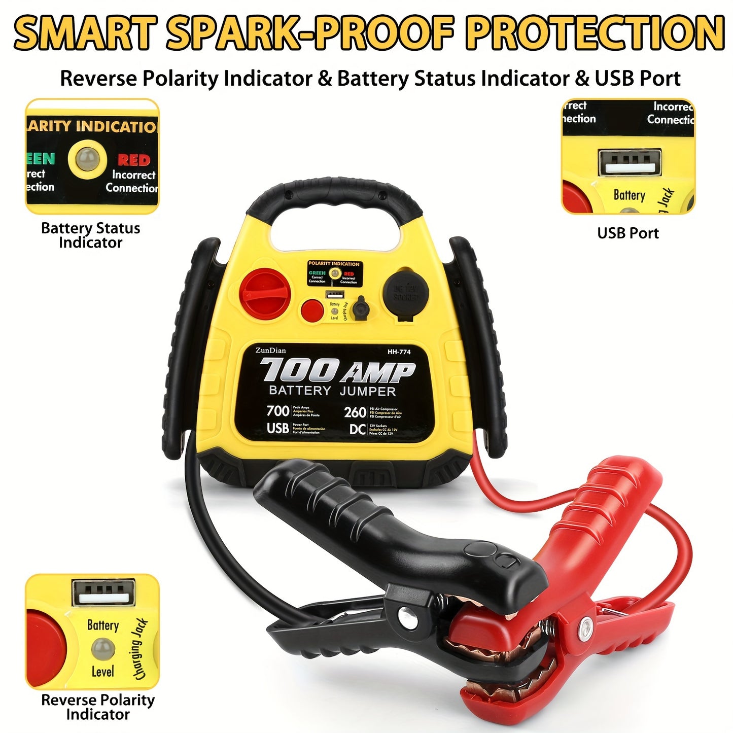 4-in-1 Portable Car Jump Starter