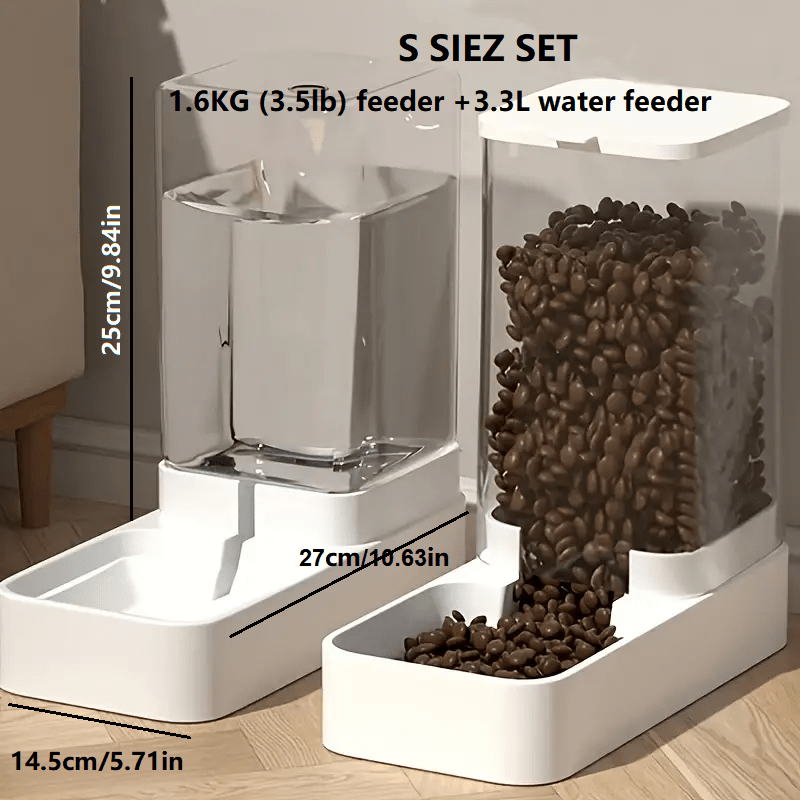 Cat Feeder and Water Dispenser Set