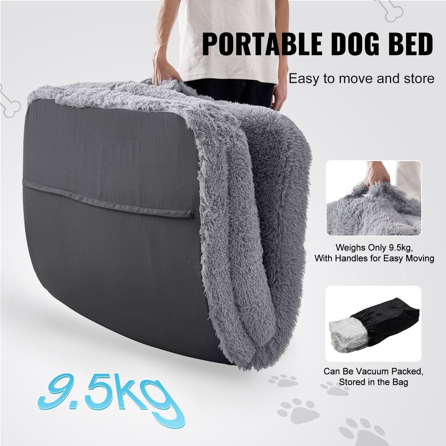 Human Size Dog Bed, 72x48x10in