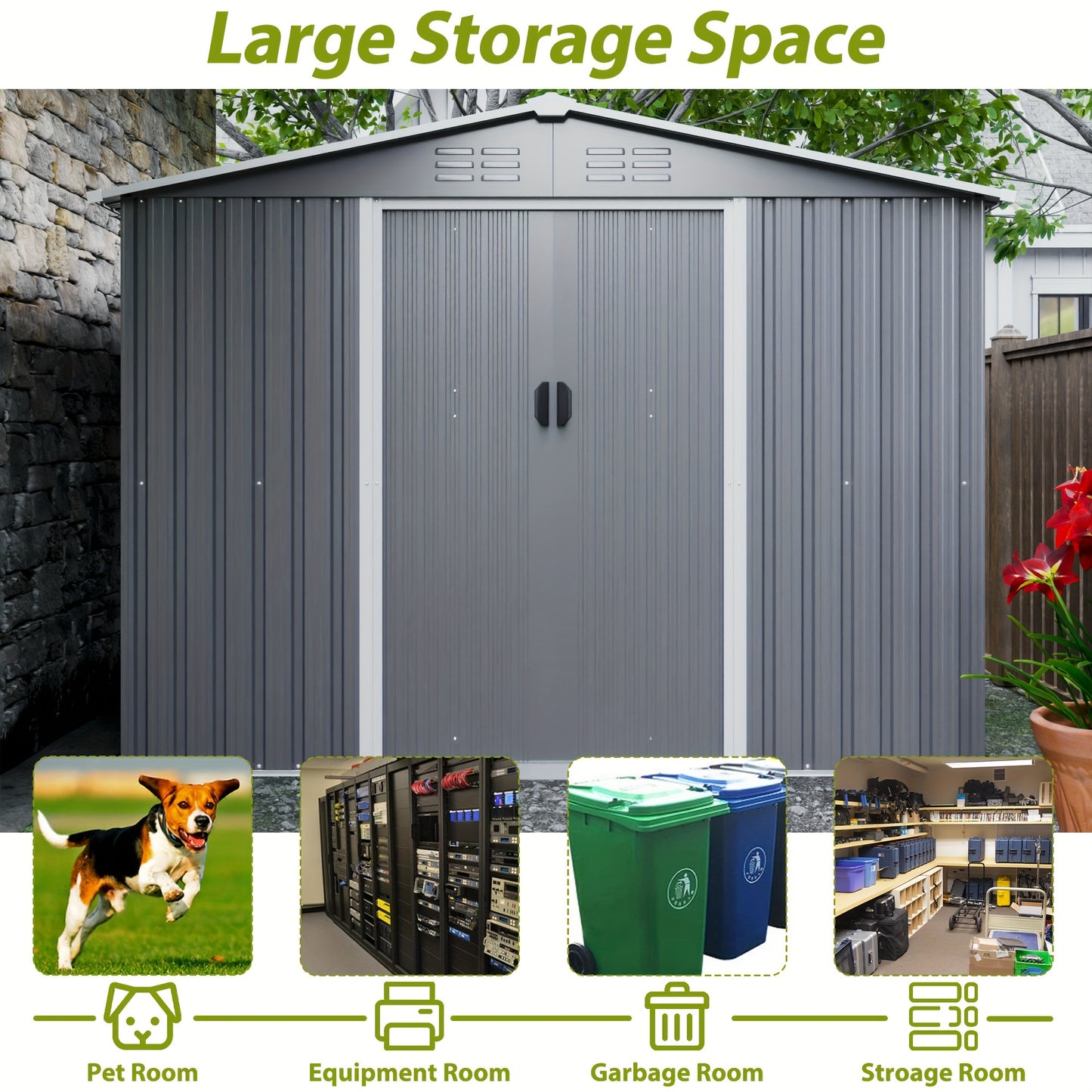 Outdoor Tool Storage Shed