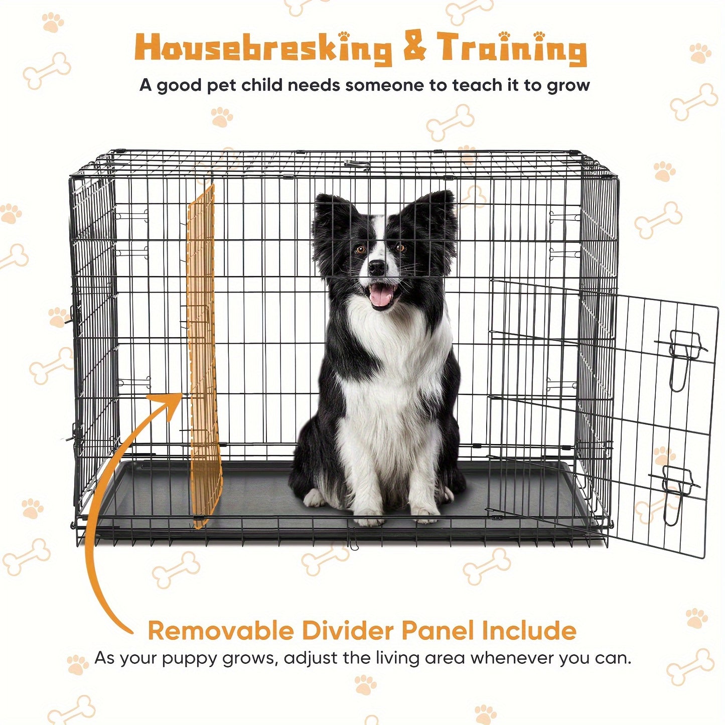 Medium-Sized Folding Dog Crate