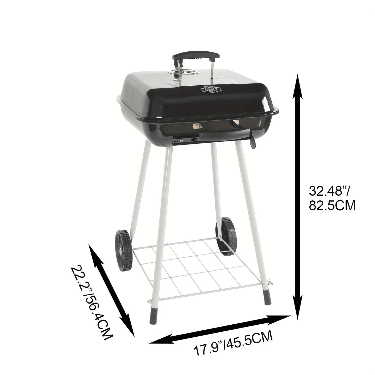 17.5" Square Steel Charcoal Grill