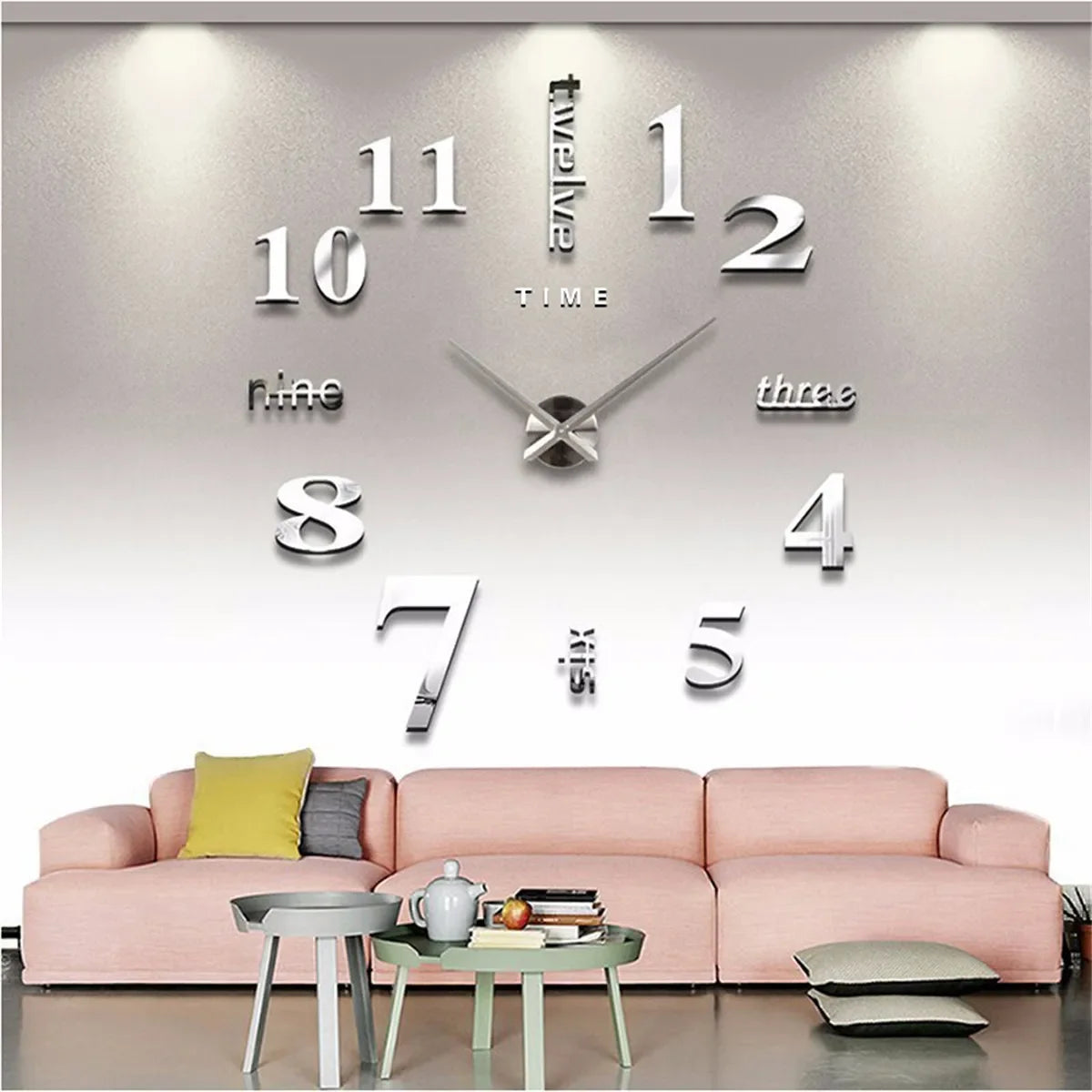 New 3D Wall Clock Mirror