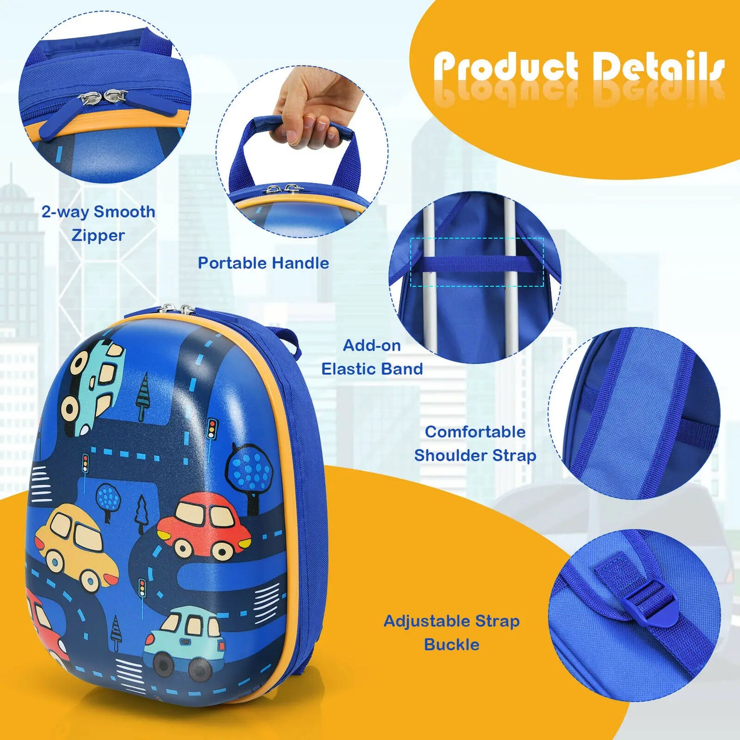 2PC Kids Carry On Luggage Set