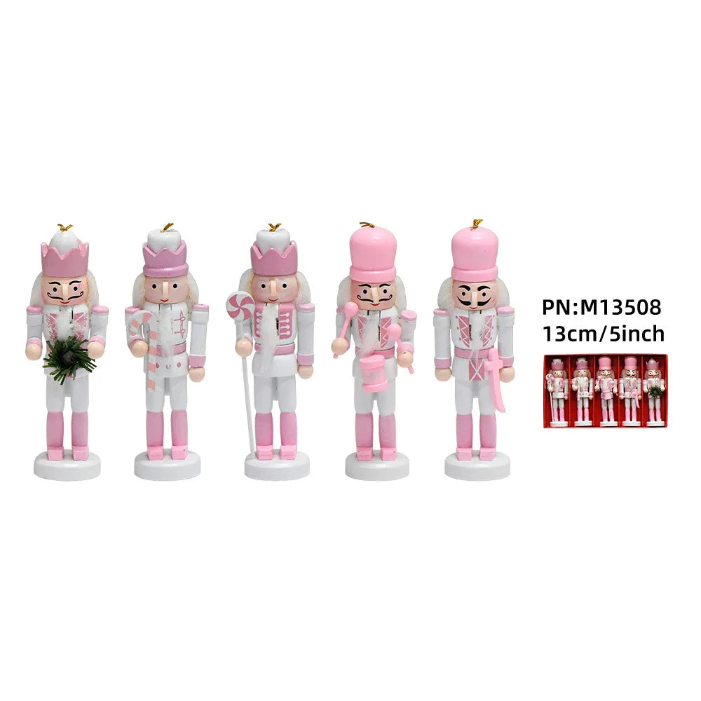 Wooden Pink Nutcrackers Soldier