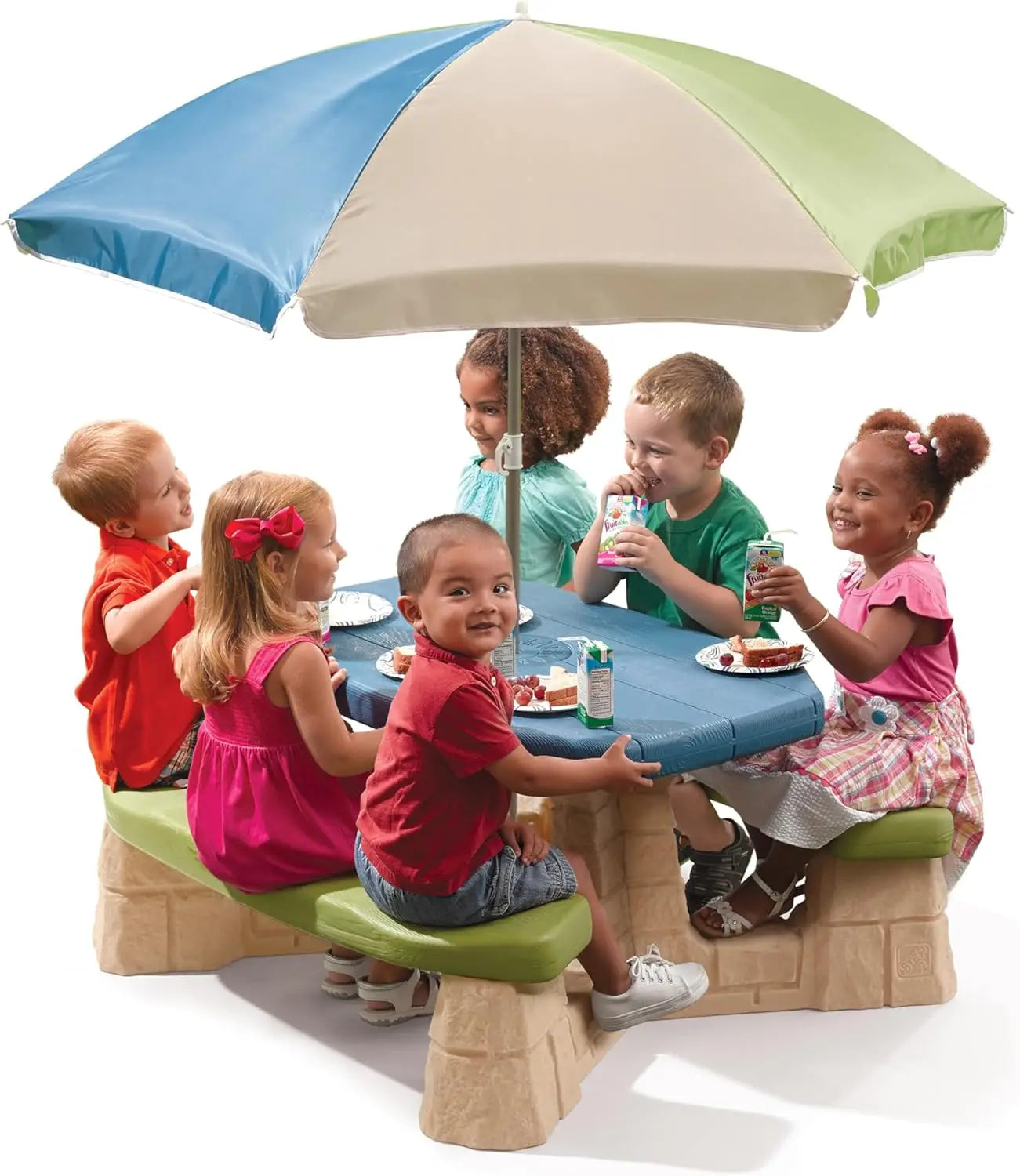 Kids Picnic Table With Umbrella