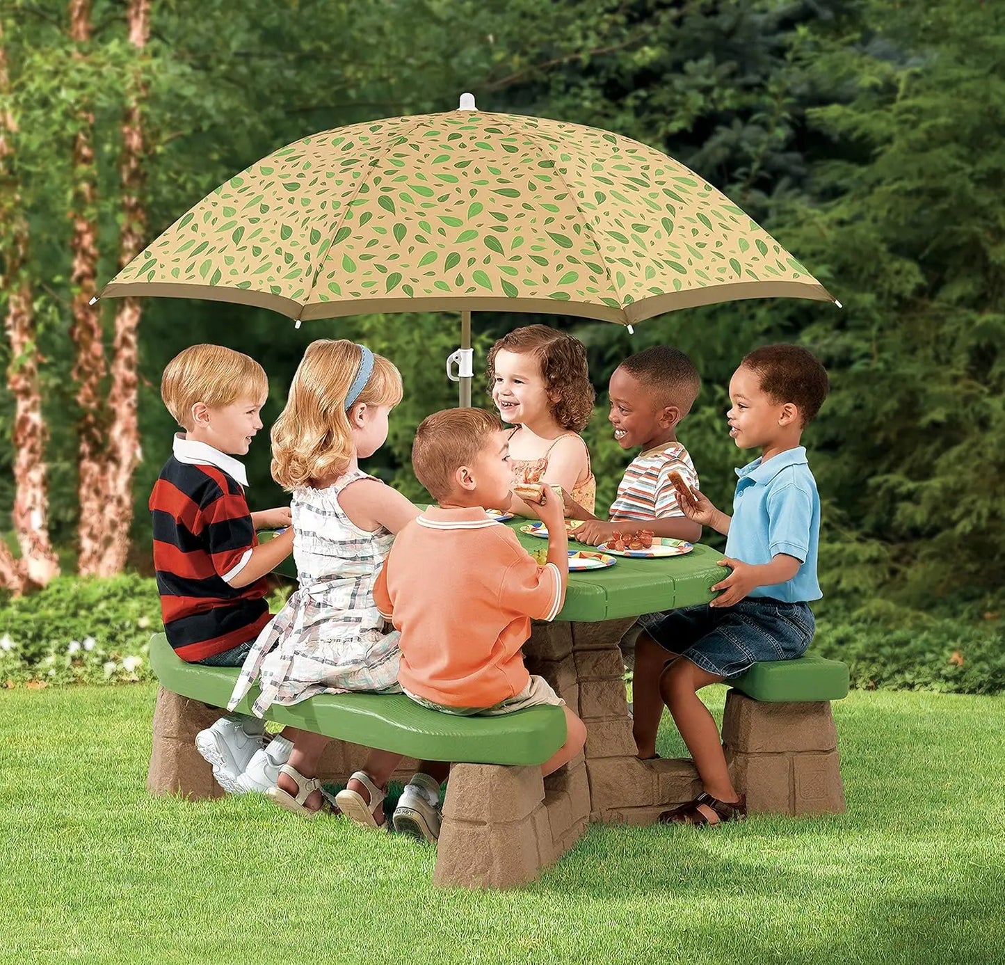 Kids Picnic Table With Umbrella