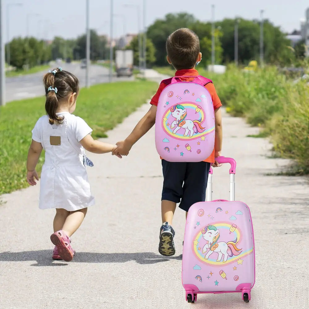 2PC Kids Carry On Luggage Set