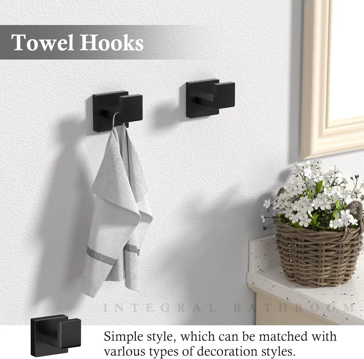 Black Bathroom Accessories Set,