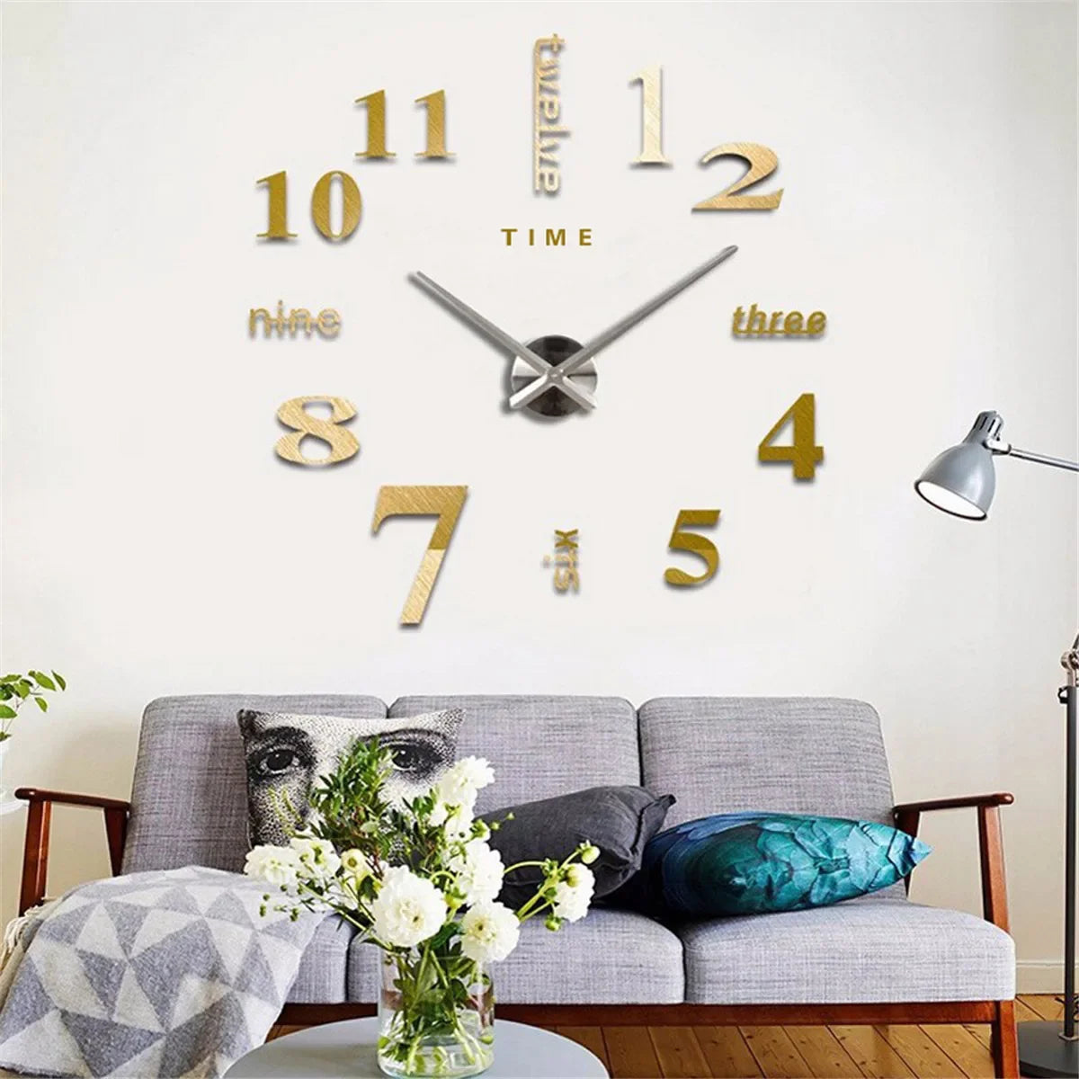 New 3D Wall Clock Mirror