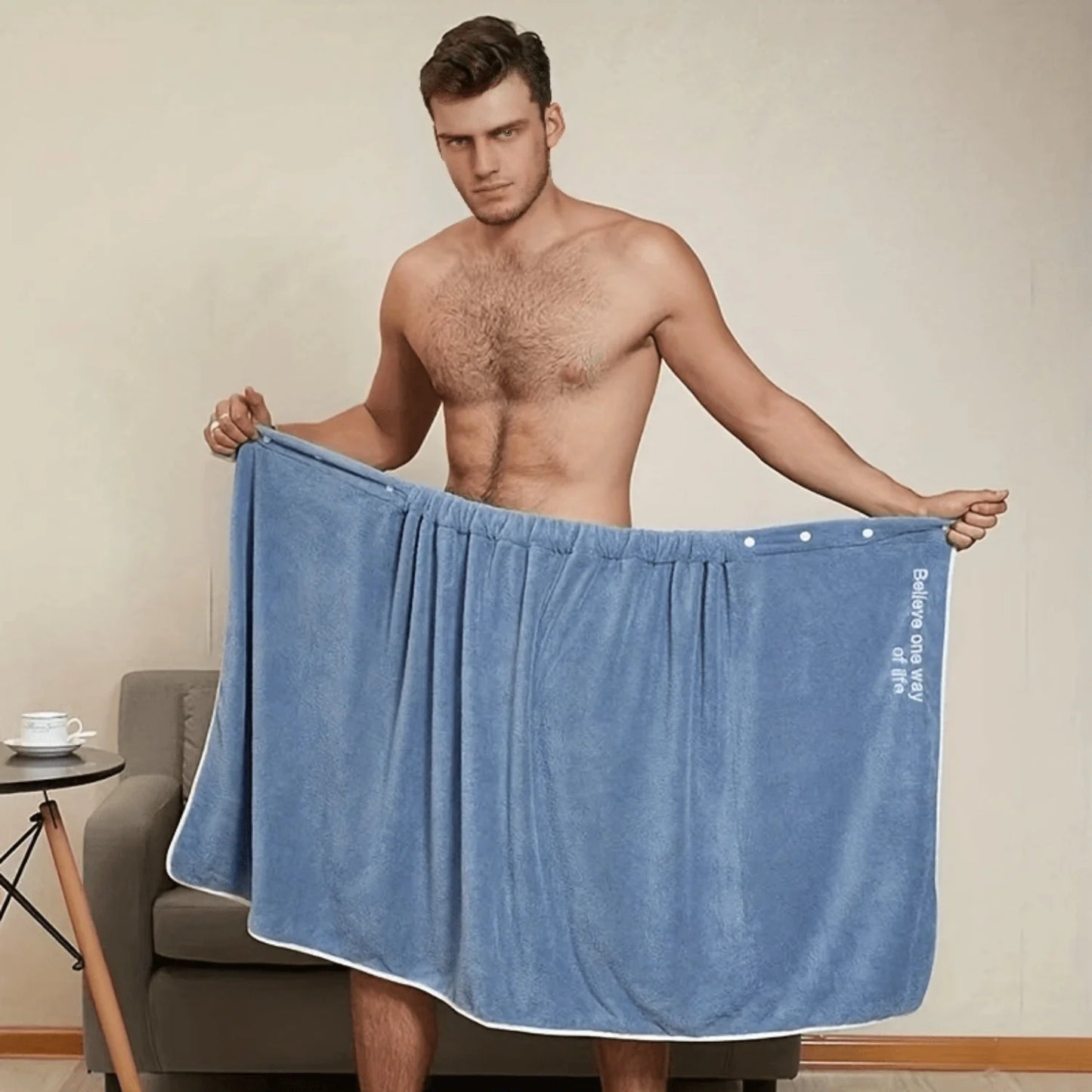 Men's Adjustable Shower Wrap