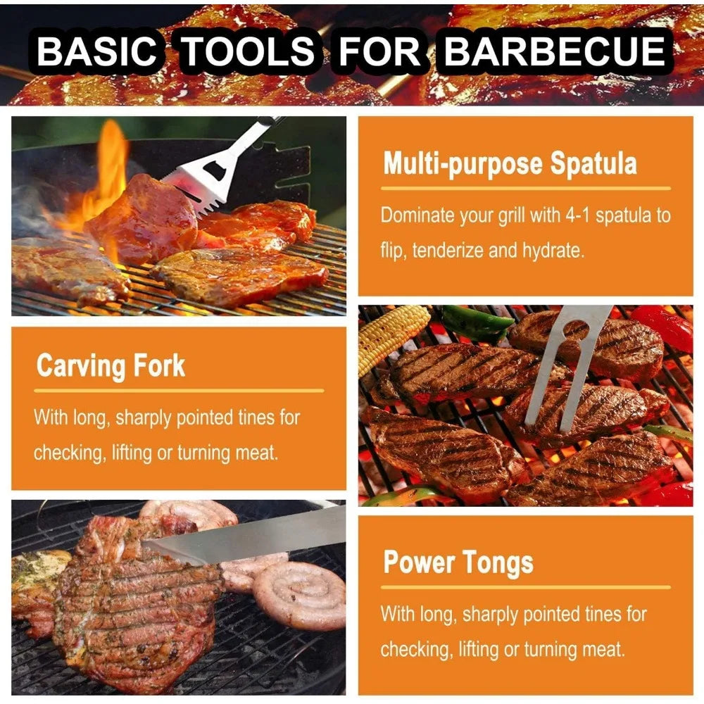 grilljoy 24PCS BBQ Grill Tools Set