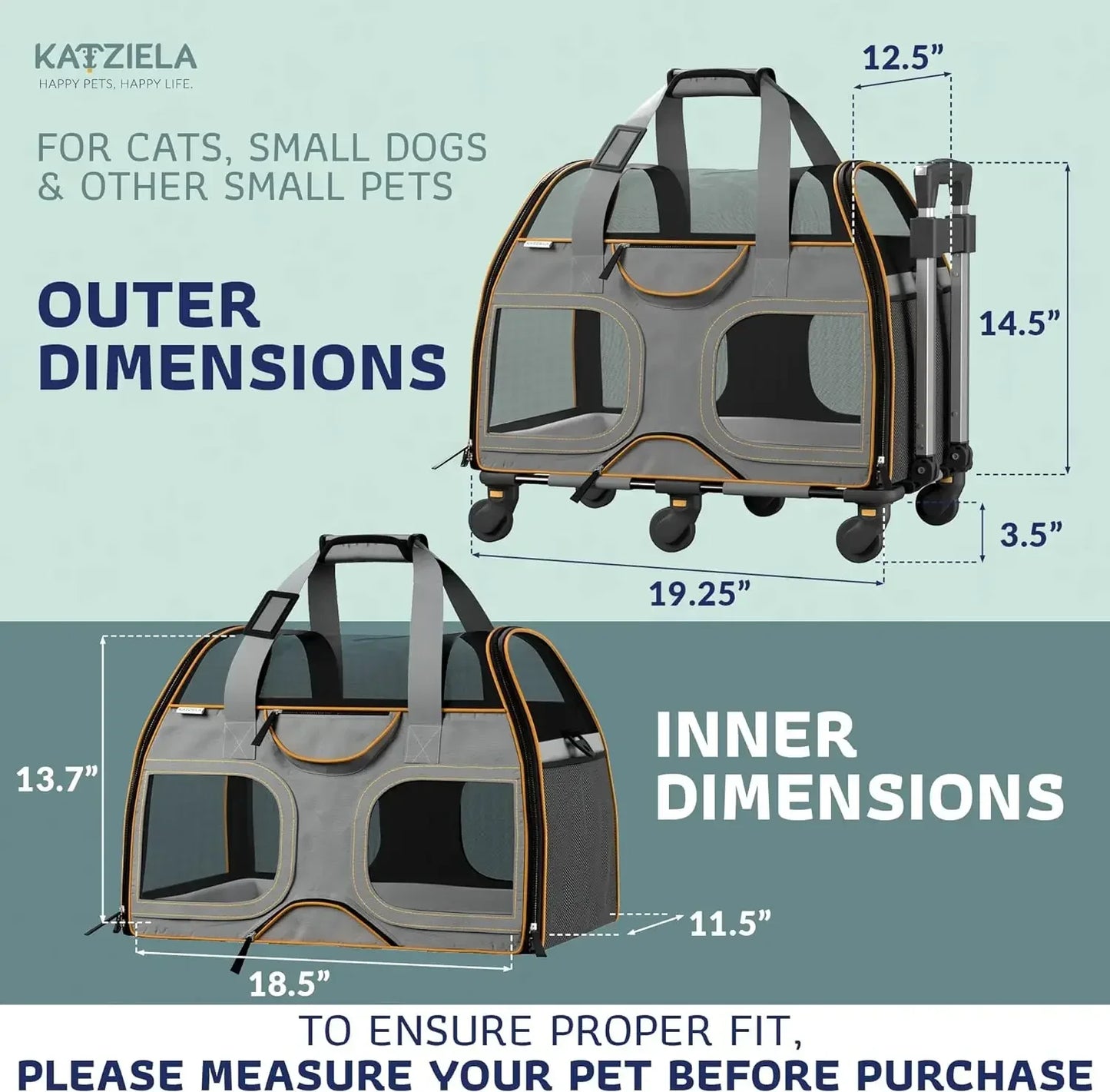 Rolling Pet Carrier