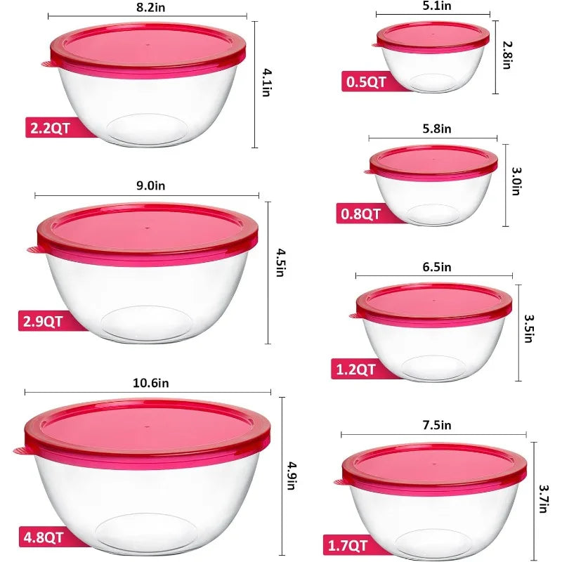 Glass Mixing Bowls with Lids