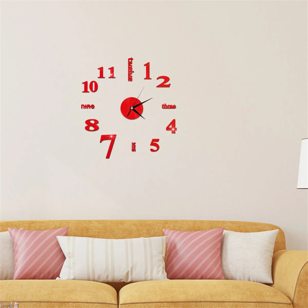 New 3D Wall Clock Mirror