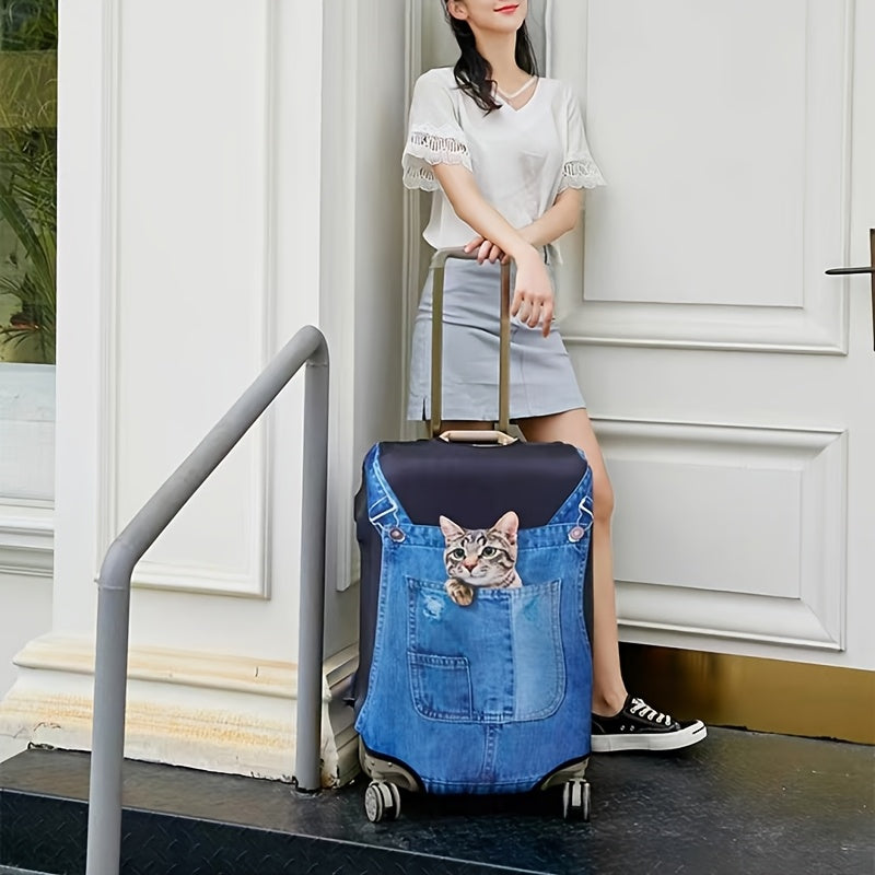 Cat Cartoon Luggage Cover