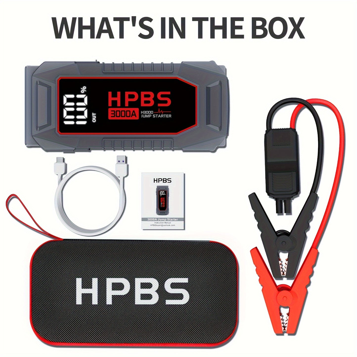 HPBS 3000A Jump Starter Battery