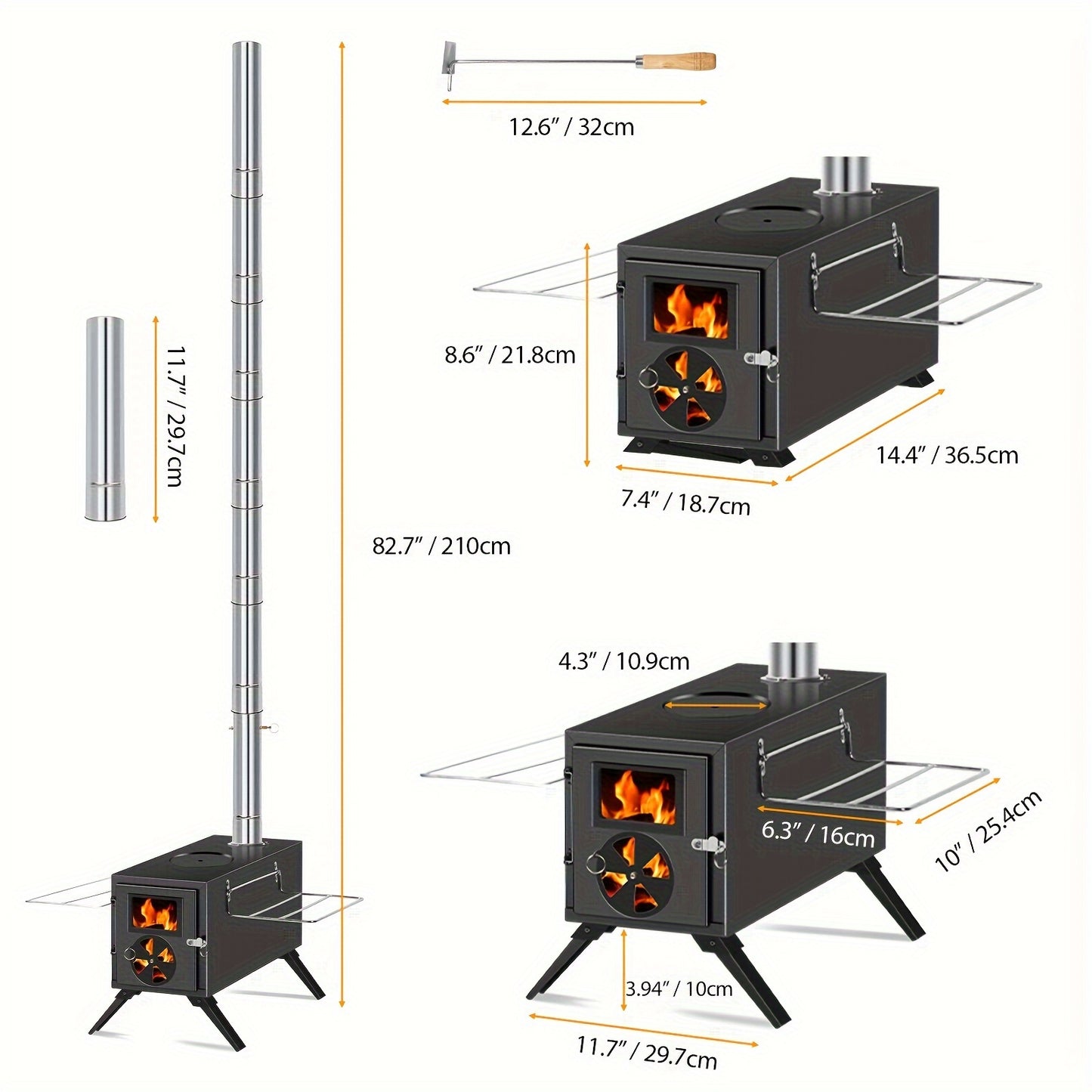 Wood Burning Stove, Tent Stove