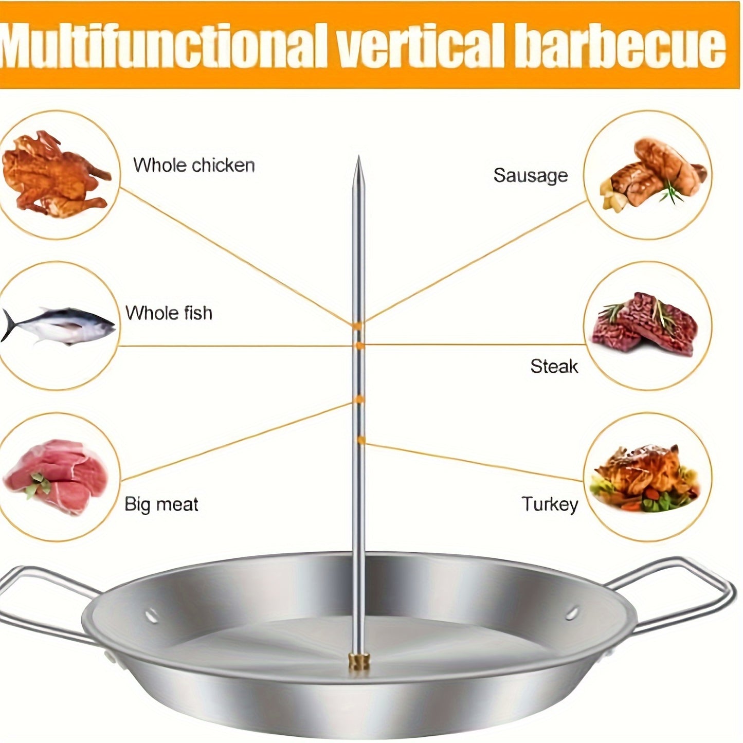 Vertical Bracket Barbecue Tray
