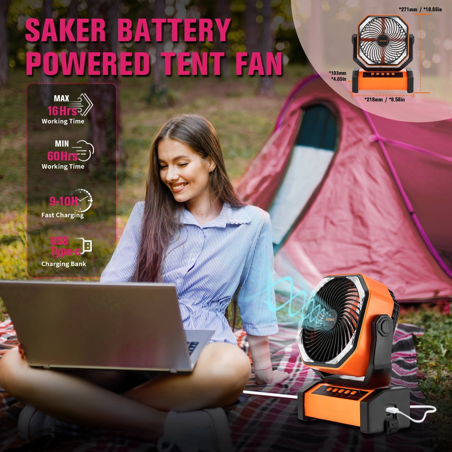 Rechargeable Camping Fan