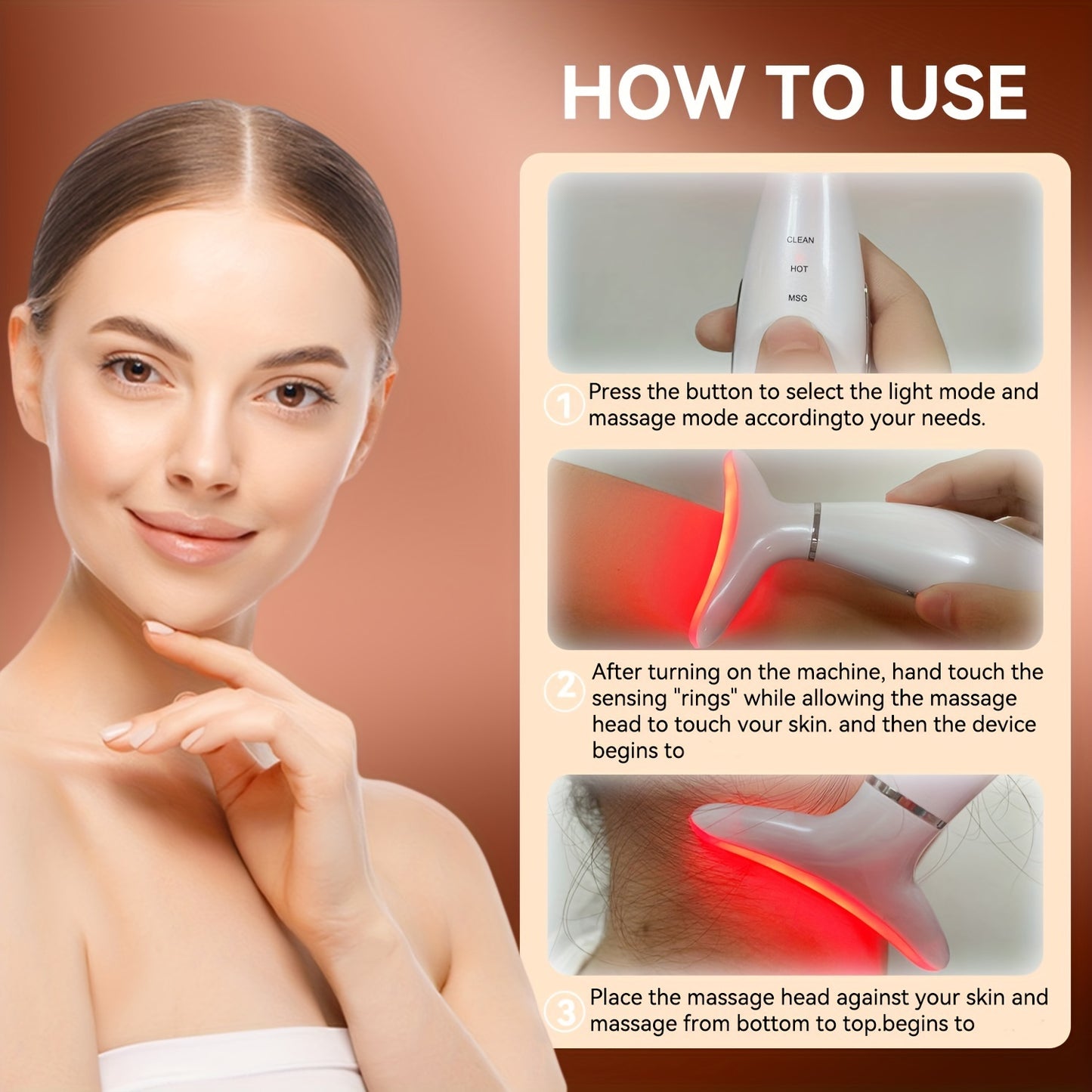 LED Face Lifting Massager Device