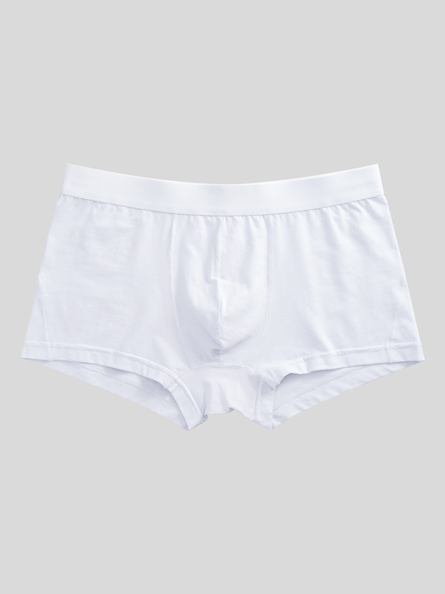 White Cotton Men's  Boxer Briefs