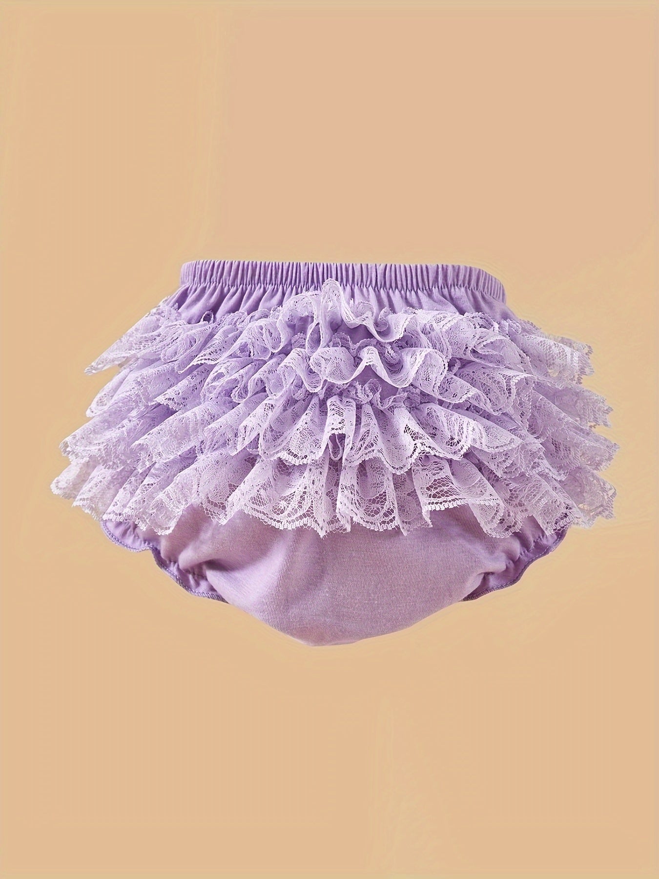 Solid Color Children's Lace Shorts