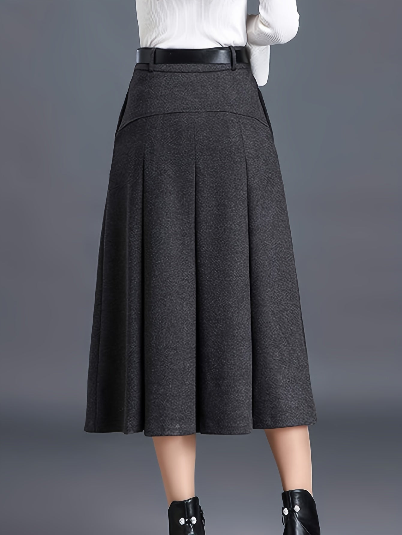 High Waist Winter Midi Skirt