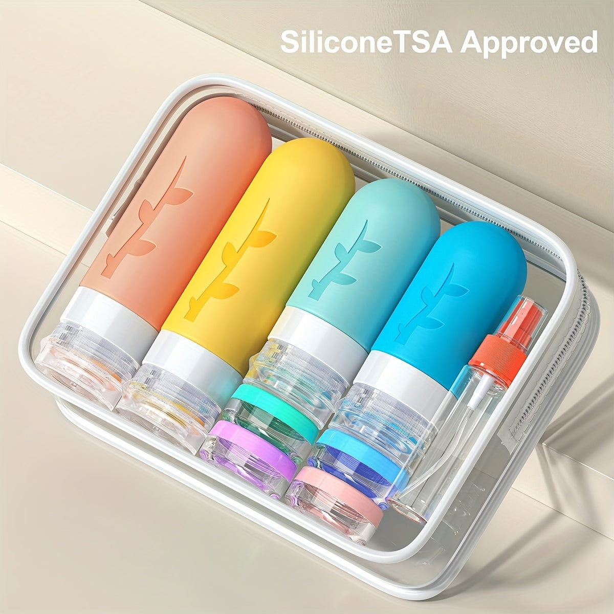 Travel Bottle Set with Storage Bag