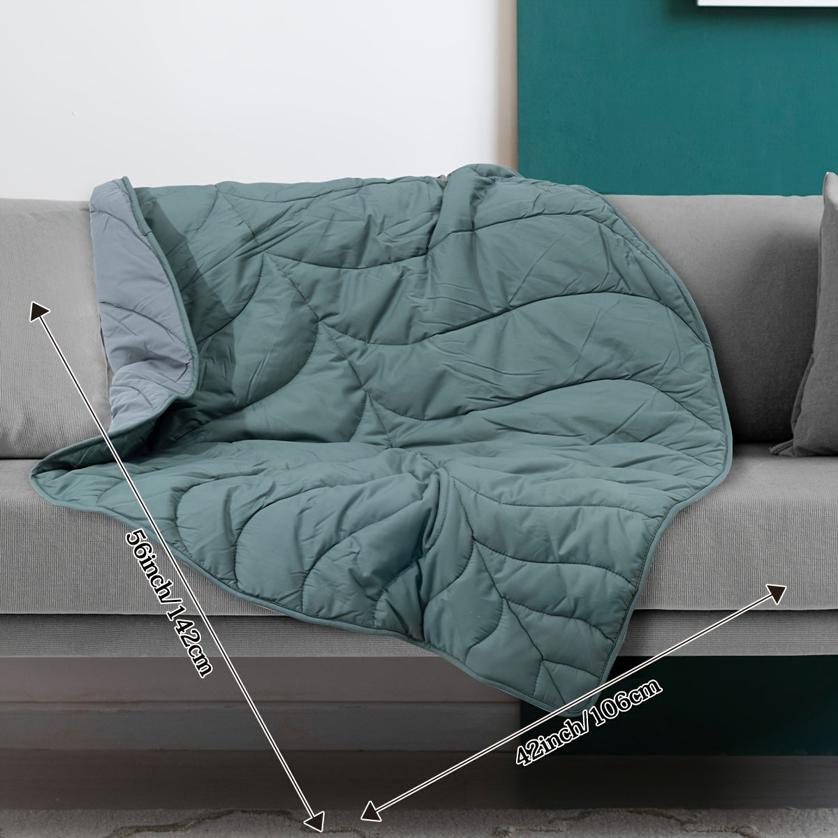 Green Leaves Shaped Pet Blanket
