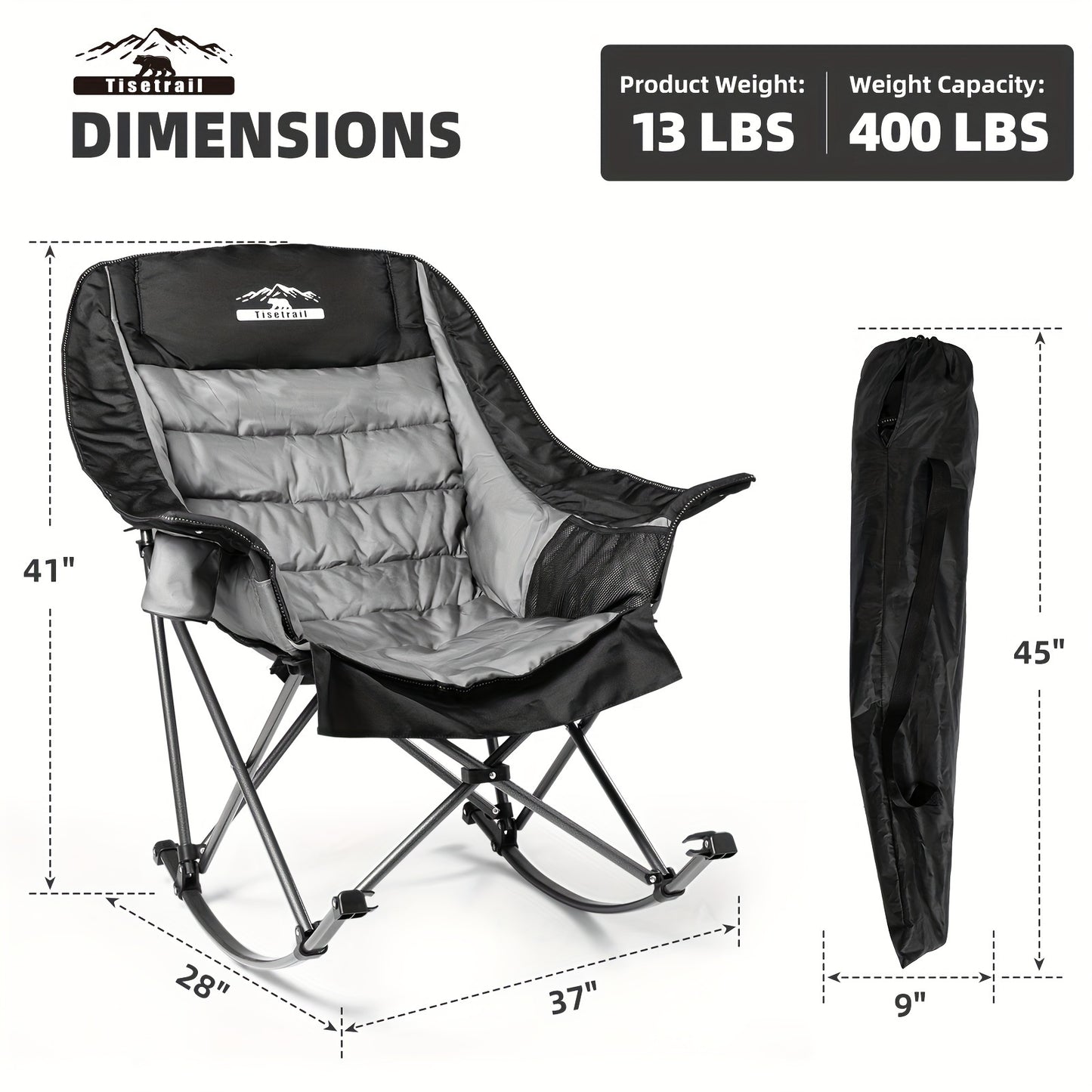 Oversized Rocking Camping Chair