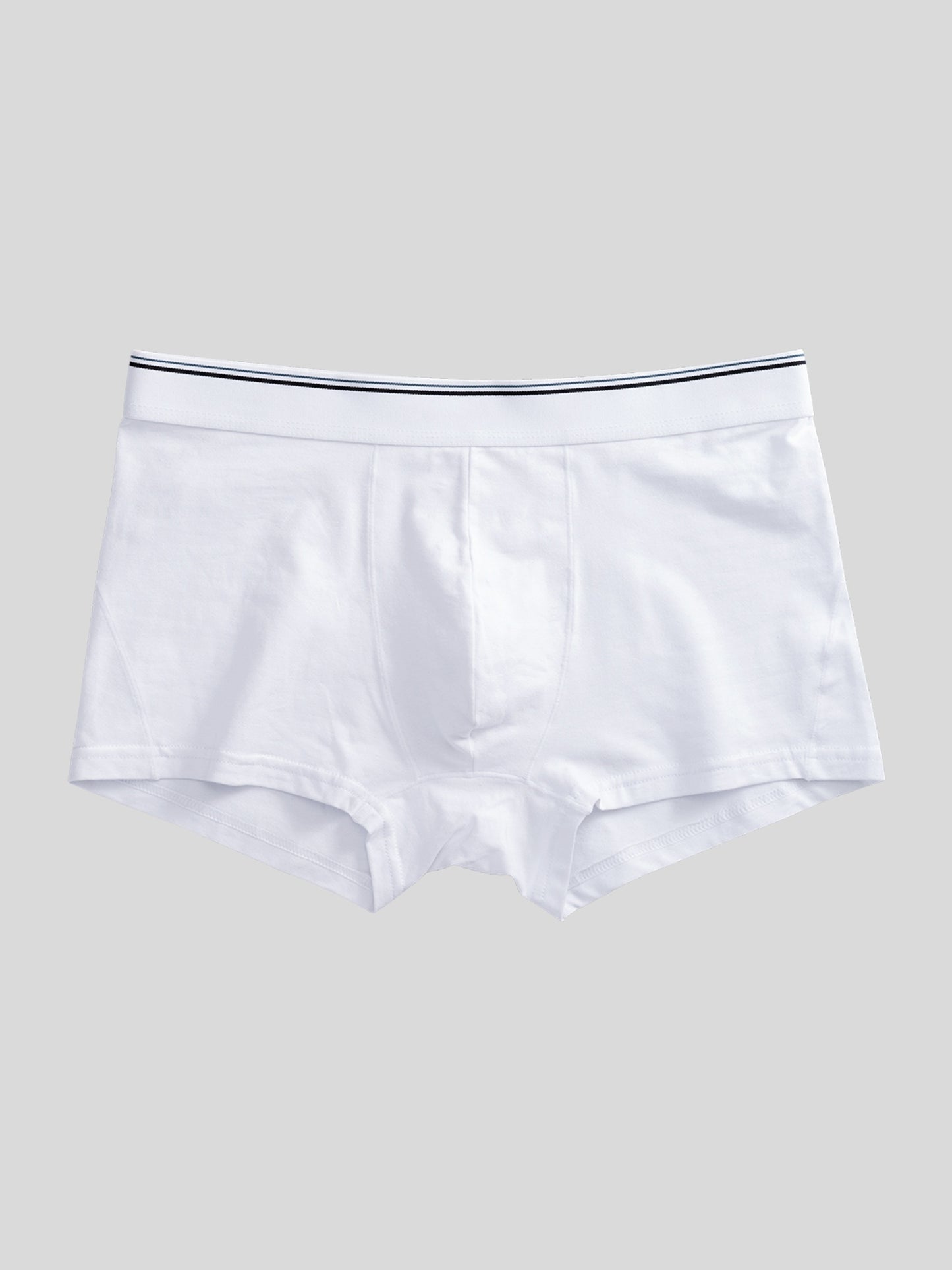 White Cotton Men's  Boxer Briefs