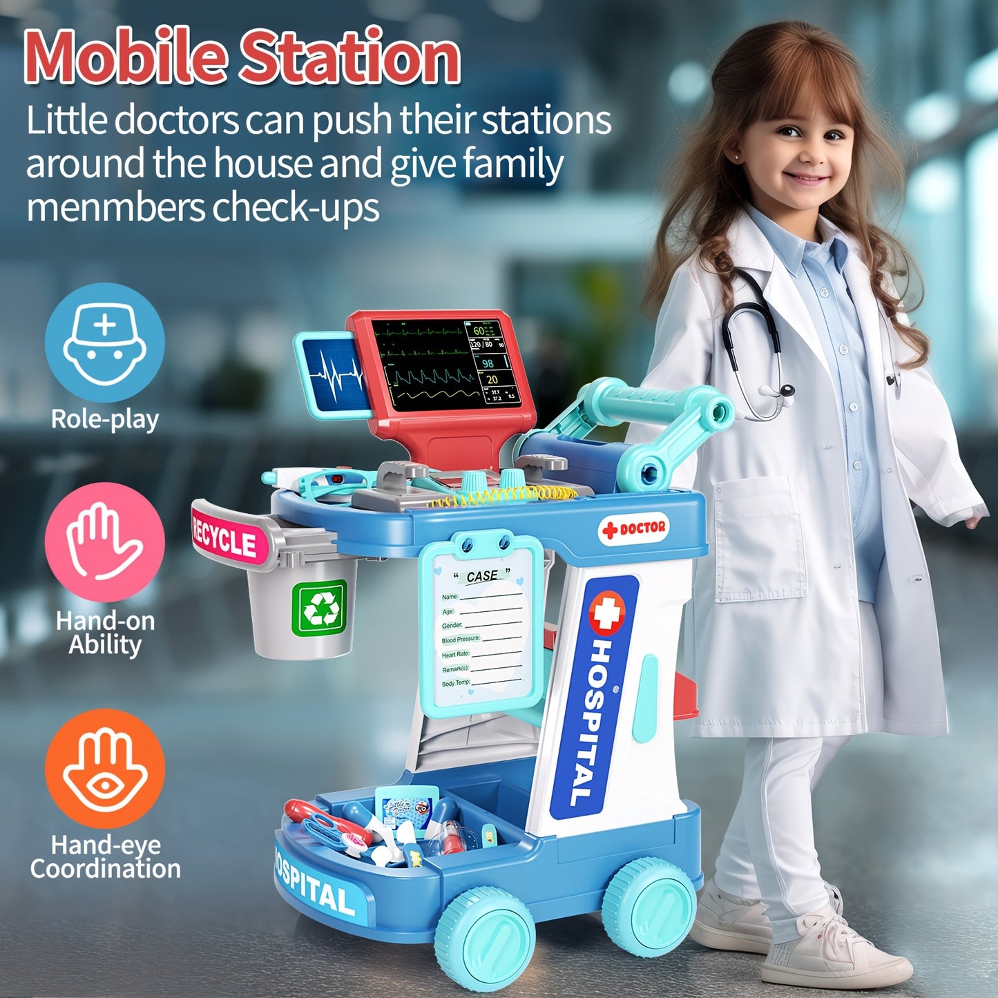 Doctor Game Medical Cart Set