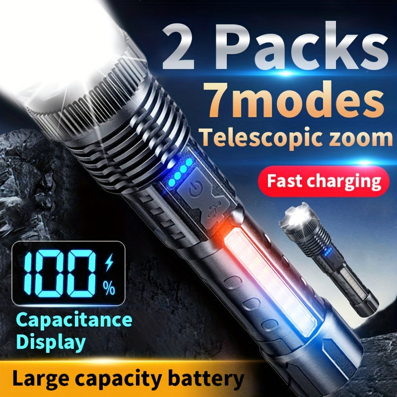 2 Packs Portable Flashlights