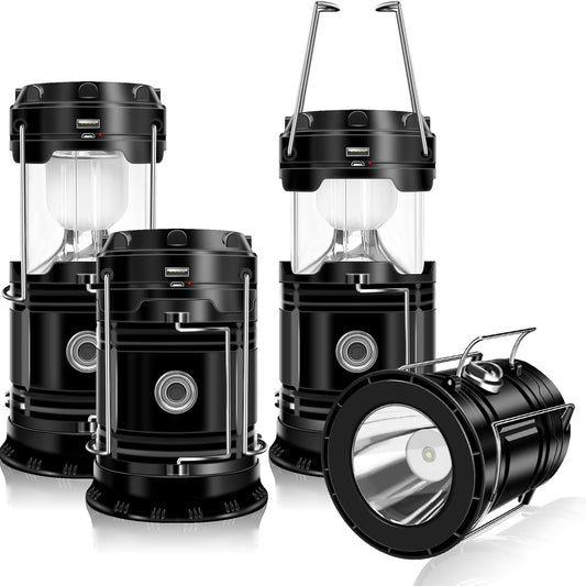 4-Pack Solar Camping Lantern