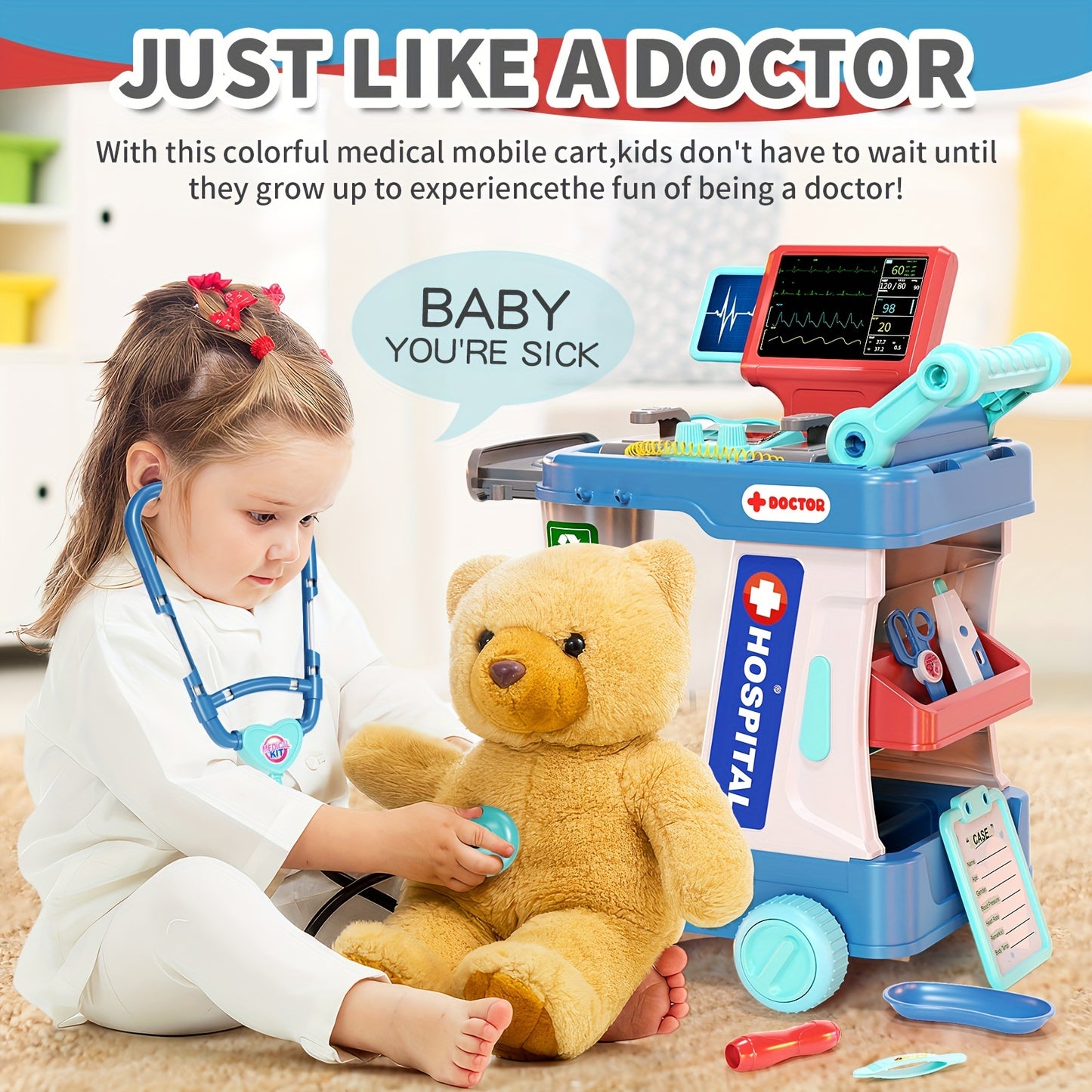 Doctor Game Medical Cart Set