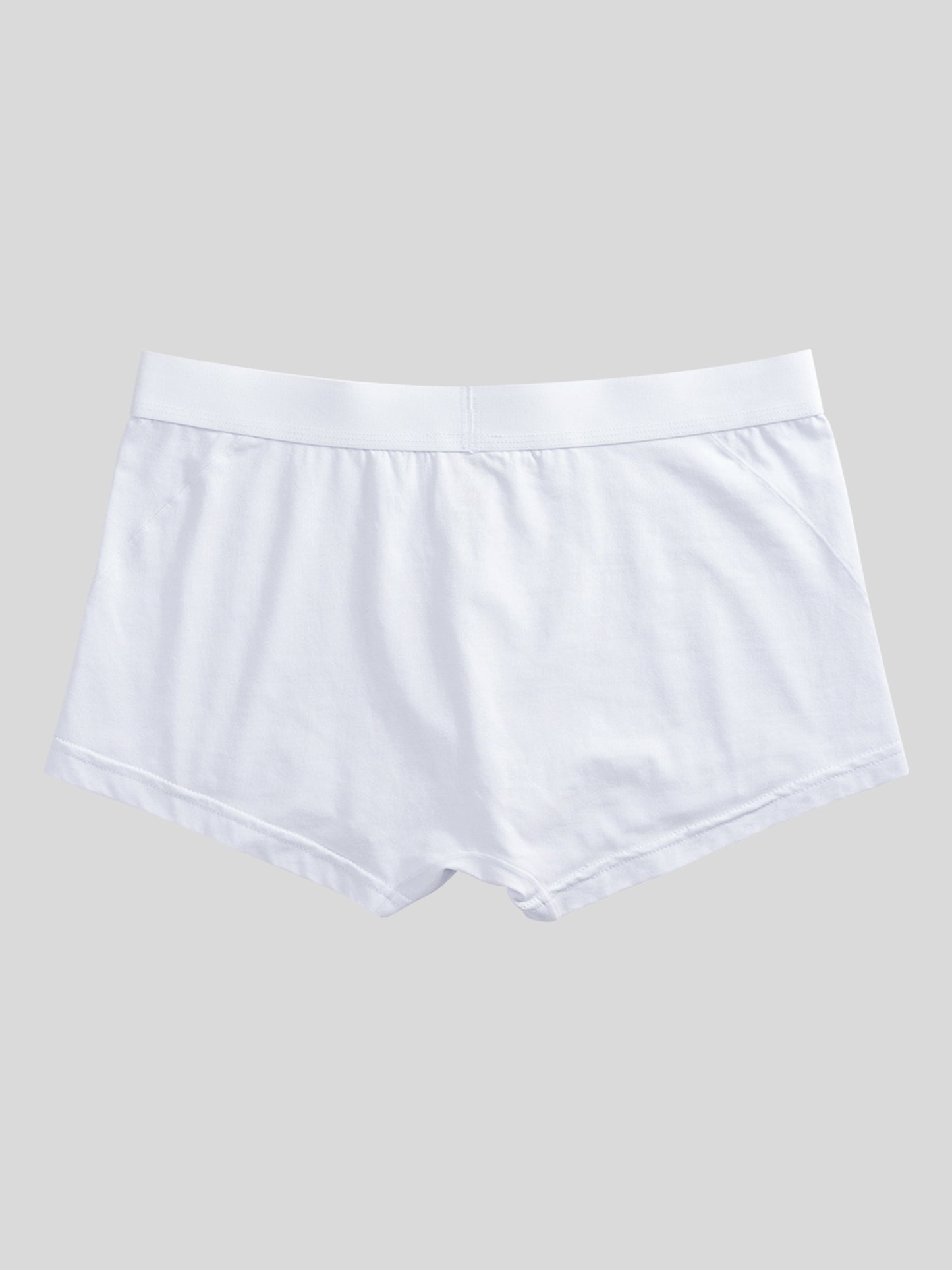 White Cotton Men's  Boxer Briefs