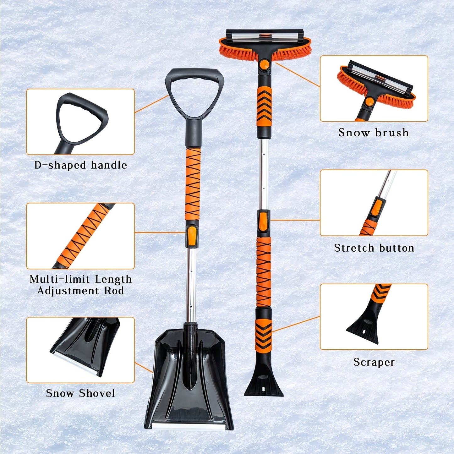 Ice Scraper & Snow Brush Set